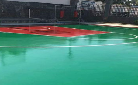 晋中篮球场翻新地面
